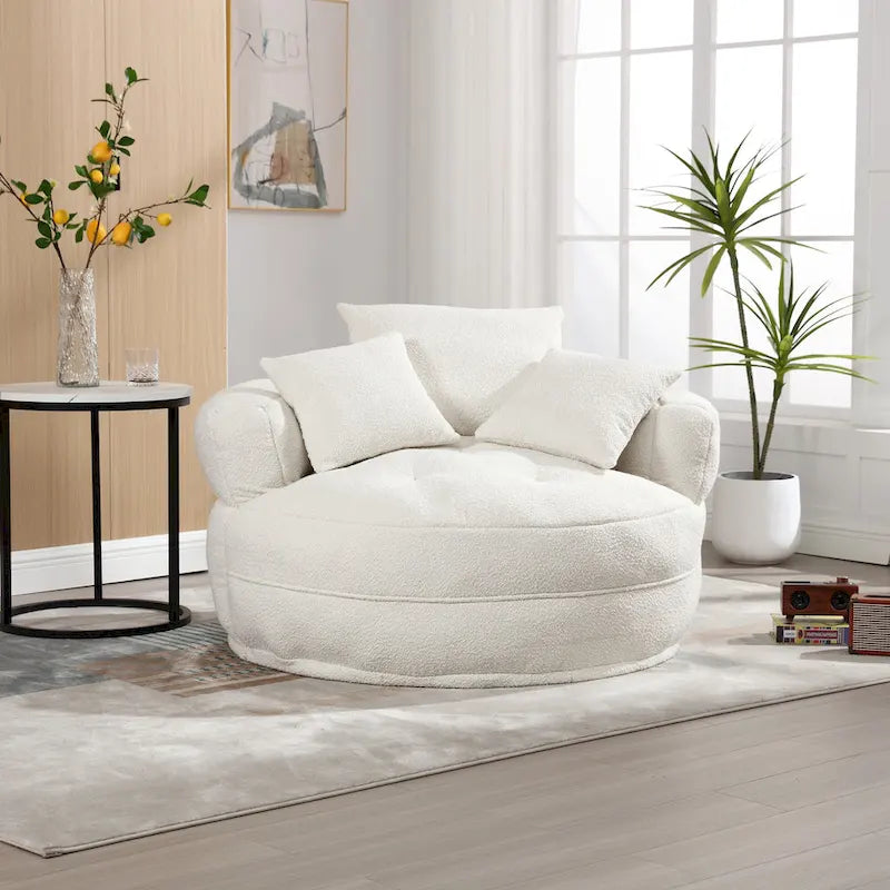 Poltrona rotonda relax ?C bianco/blu/grigio/giallo/arancione/rosso rosa/blu navy/verde, posto singolo e doppio