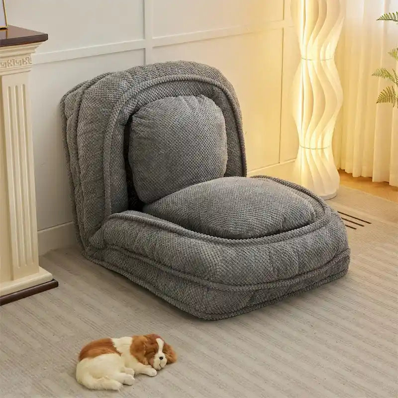 Divano poltrona relax, 5 posizioni regolabili, per sedersi, dormire e ripiegarsi, ideale per camera da letto e soggiorno