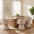 Ensemble de salle à manger moderne de 7 pièces en bois et métal Yodsak de Christopher Knight Home avec chaises pivotantes à 180°