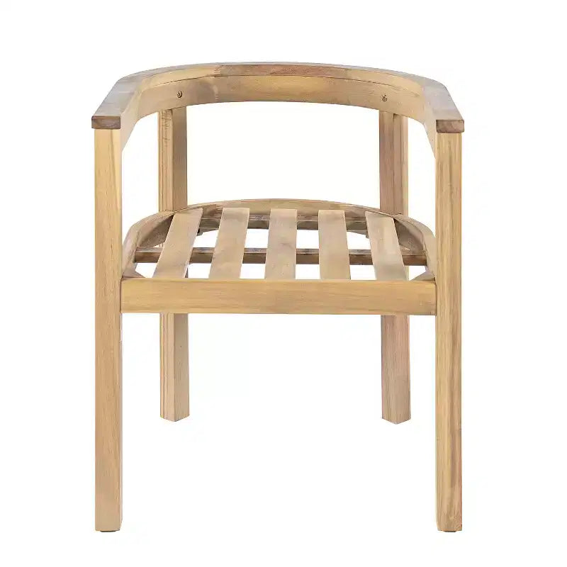 Christopher Knight Home Irene Ensemble repas d’extérieur rustique de 9 pièces en bois d’acacia, avec chaises à dossier incurvé et coussins