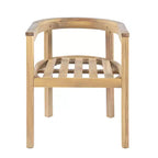 Christopher Knight Home Irene Ensemble repas d’extérieur rustique de 9 pièces en bois d’acacia, avec chaises à dossier incurvé et coussins