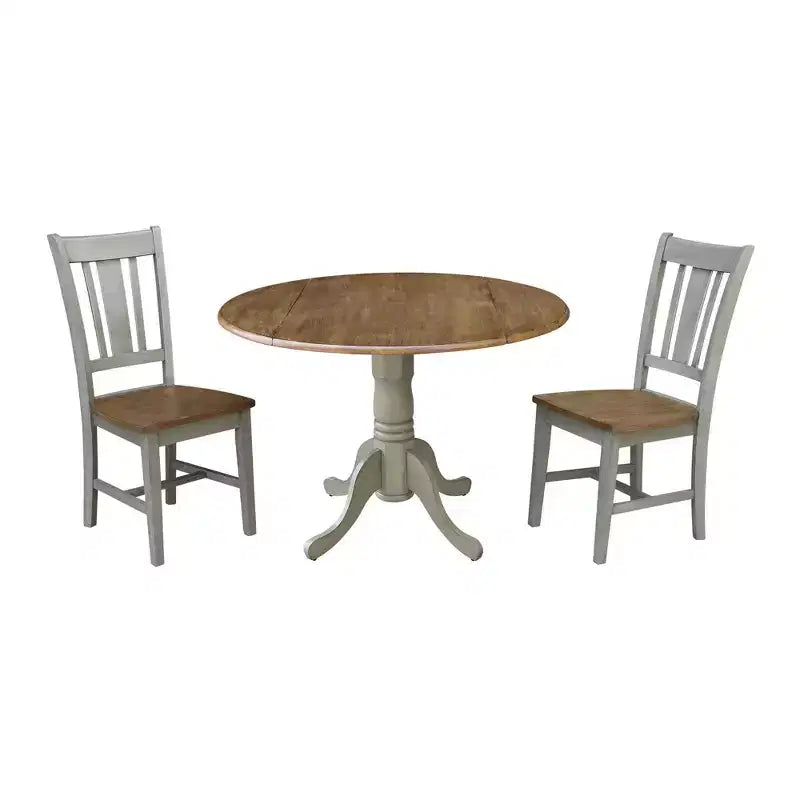 42 Mase Dual Drop Leaf Table with 2 San Remo Side Chairs - International Concepts