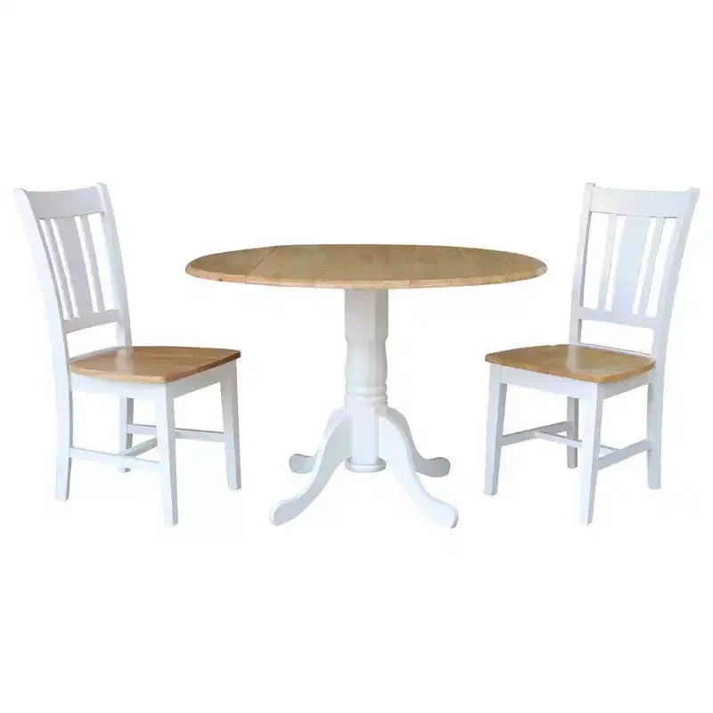 42 Mase Dual Drop Leaf Table with 2 San Remo Side Chairs - International Concepts