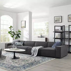 Divano componibile Restore a 4 pezzi con pouf - Modway