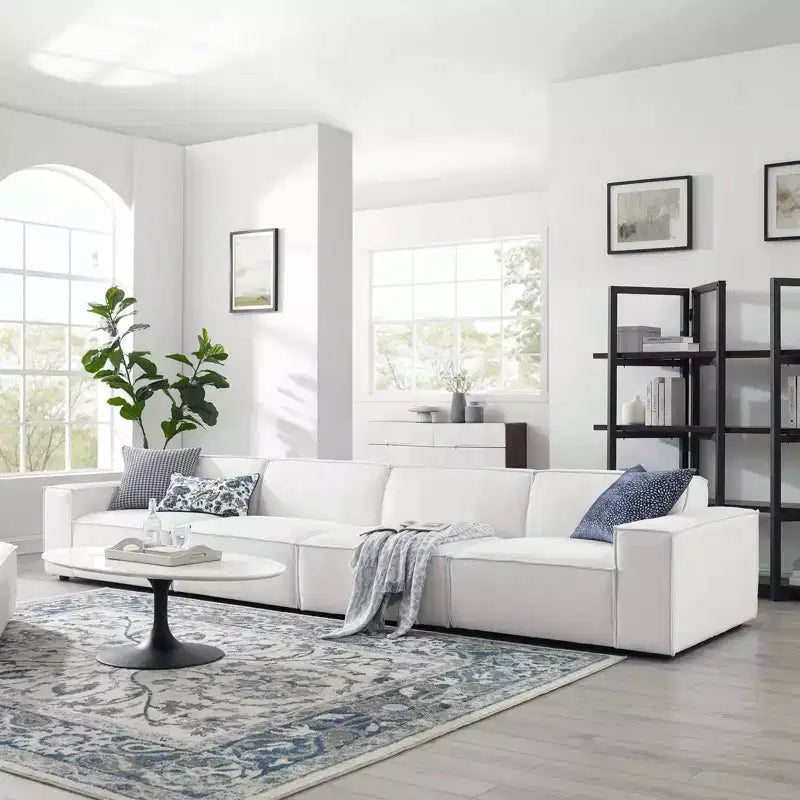 Divano componibile Restore a 4 pezzi con pouf - Modway