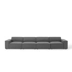 Divano componibile Restore a 4 pezzi con pouf - Modway