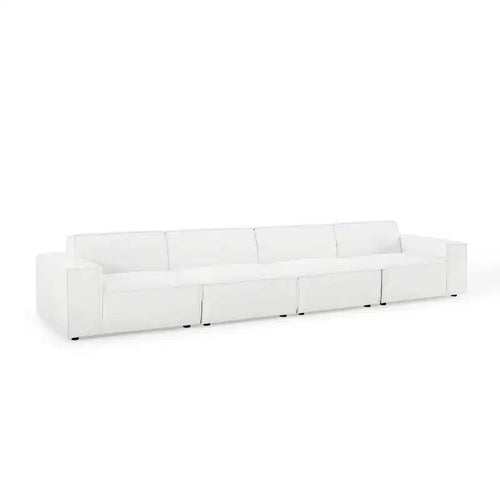 Sofá seccional Restore de 4 peças com pufe - Modway
