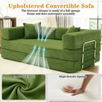 Canapé-lit pliant Dyonery 78 convertible en canapé en velours côtelé, format king, couchage au sol, 4-en-1, canapé modulaire à combiner soi-même, confortable et dépliant