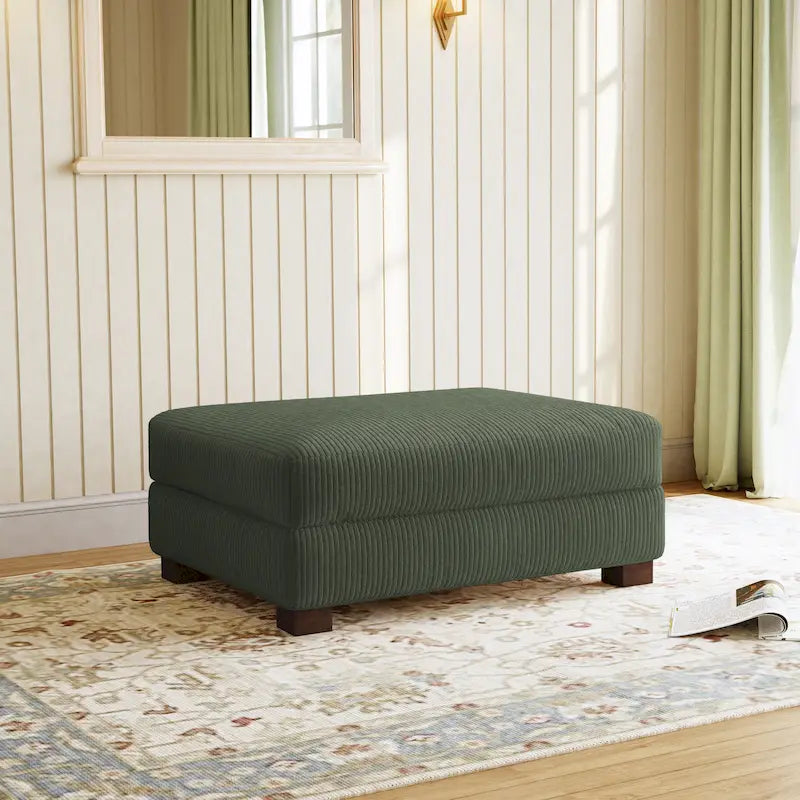 Pouf moderno oversize in tessuto a coste