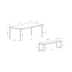 Set da pranzo 3 pz Killucan con 2 panche - miBasics