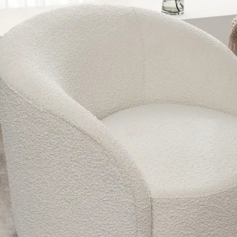Fauteuil d’appoint pivotant KINWELL en forme de tonneau, rembourré, largeur 34 (lot de 2)