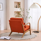 Moderner gepolsterter Akzentstuhl im Mid-Century-Stil
