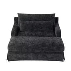 Cadeira sofá-cama de chenille extra profunda Polibi