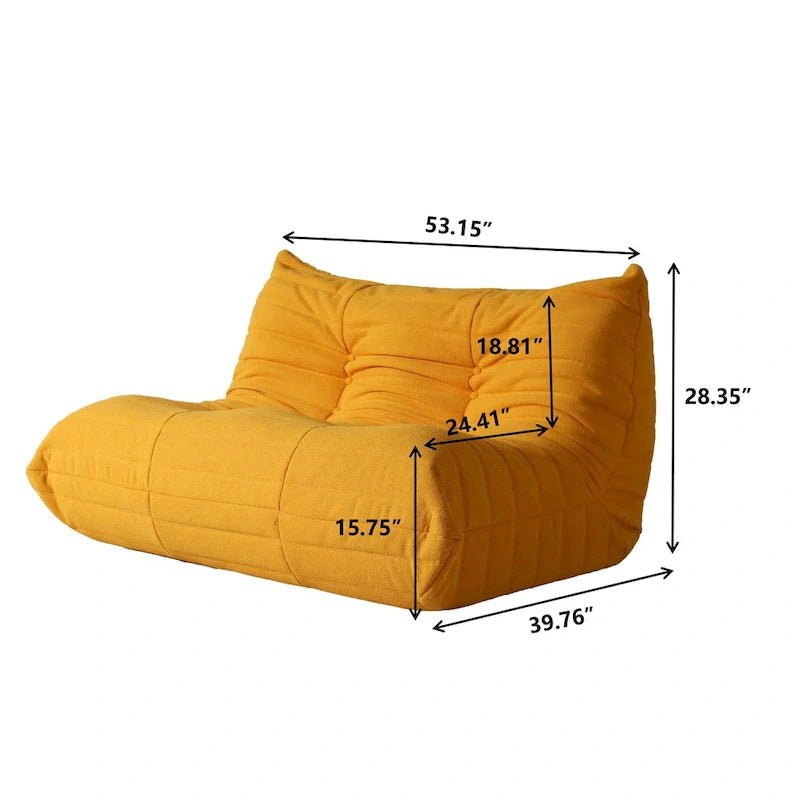 Canapé de sol moelleux, fauteuil poire relax pour salon