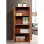 Bibliothèque-armoire de rangement polyvalente fermée Hodedah HID44, robuste, à 8 portes, à poser au sol, pour la maison et le bureau, finition bois de hêtre
