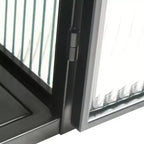 Okak Modern 2-door Wall Cabinet with Featuring 3-tier Storage Glass Doors for Entryway/Dining Room/Living Room/Kitchen