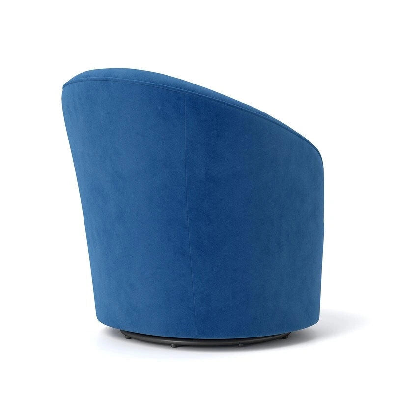Lot de 2 fauteuils tonneau modernes SEYNAR en velours rembourré, pivotants à 360 degrés, avec dossier capitonné à boutons