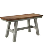 Set da 6 pezzi per tavolo da pranzo in legno stile rustico con panca lunga e 4 sedie da pranzo-ModernLuxe