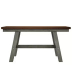 Set da 6 pezzi per tavolo da pranzo in legno stile rustico con panca lunga e 4 sedie da pranzo-ModernLuxe