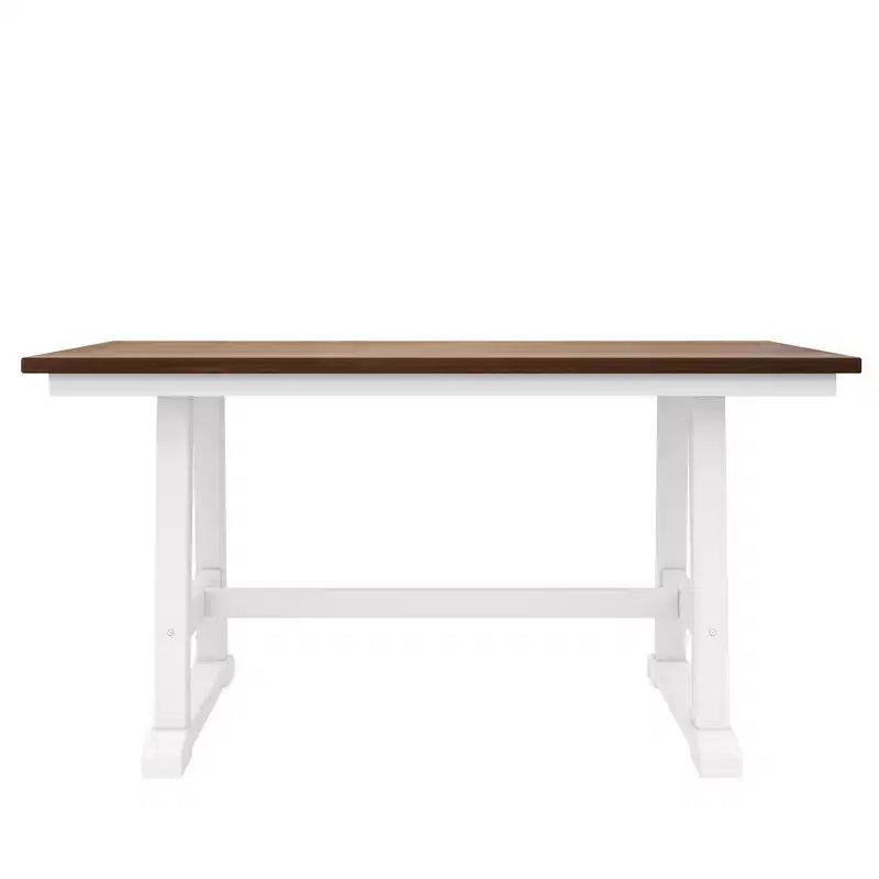 Set da 6 pezzi per tavolo da pranzo in legno stile rustico con panca lunga e 4 sedie da pranzo-ModernLuxe