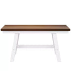 Set da 6 pezzi per tavolo da pranzo in legno stile rustico con panca lunga e 4 sedie da pranzo-ModernLuxe