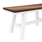 Set da 6 pezzi per tavolo da pranzo in legno stile rustico con panca lunga e 4 sedie da pranzo-ModernLuxe