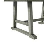 Set da 6 pezzi per tavolo da pranzo in legno stile rustico con panca lunga e 4 sedie da pranzo-ModernLuxe