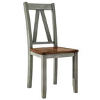 Set da 6 pezzi per tavolo da pranzo in legno stile rustico con panca lunga e 4 sedie da pranzo-ModernLuxe