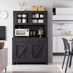 Dispensa da cucina con supporto per microonde, credenza a giorno con buffet e ripiani regolabili, per cucina e sala da pranzo