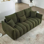 Divano moderno GDFStudio Alanna da 79,5 pollici, a 3 posti, rivestito in tessuto teddy con cuscini