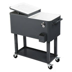 Glacière en fer avec revêtement pulvérisé de 80 QT et étagère