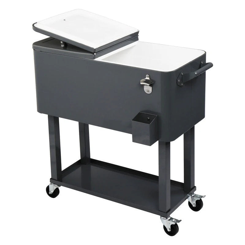 Glacière en fer avec revêtement pulvérisé de 80 QT et étagère