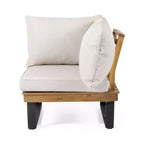 Ensemble de canapé d’extérieur modulable en L, ensemble de salon de patio, ensemble de sièges de jardin pour discuter avec table basse et coussins résistants à l’eau - ModernLuxe