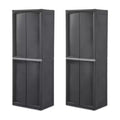 Lot de 2 organiseurs Sterilite pour armoire de rangement de garage, avec 4 étagères réglables, gris