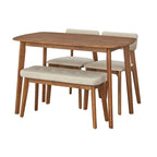 Set da pranzo Nettie in legno massello da 4 pezzi Simple Living