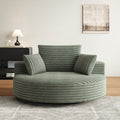 Fauteuil pivotant individuel en mousse et chenille côtelée
