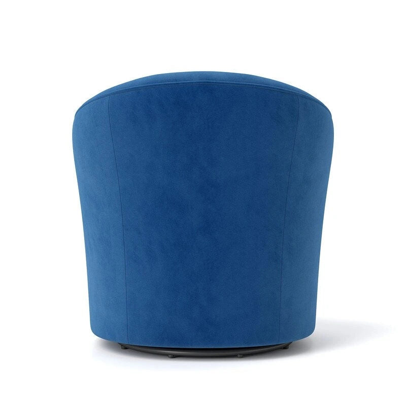 Lot de 2 fauteuils tonneau modernes SEYNAR en velours rembourré, pivotants à 360 degrés, avec dossier capitonné à boutons