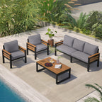 Set di divani da esterno composto da 4 pezzi