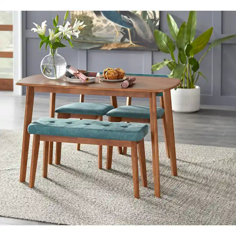 Set da pranzo Nettie in legno massello da 4 pezzi Simple Living