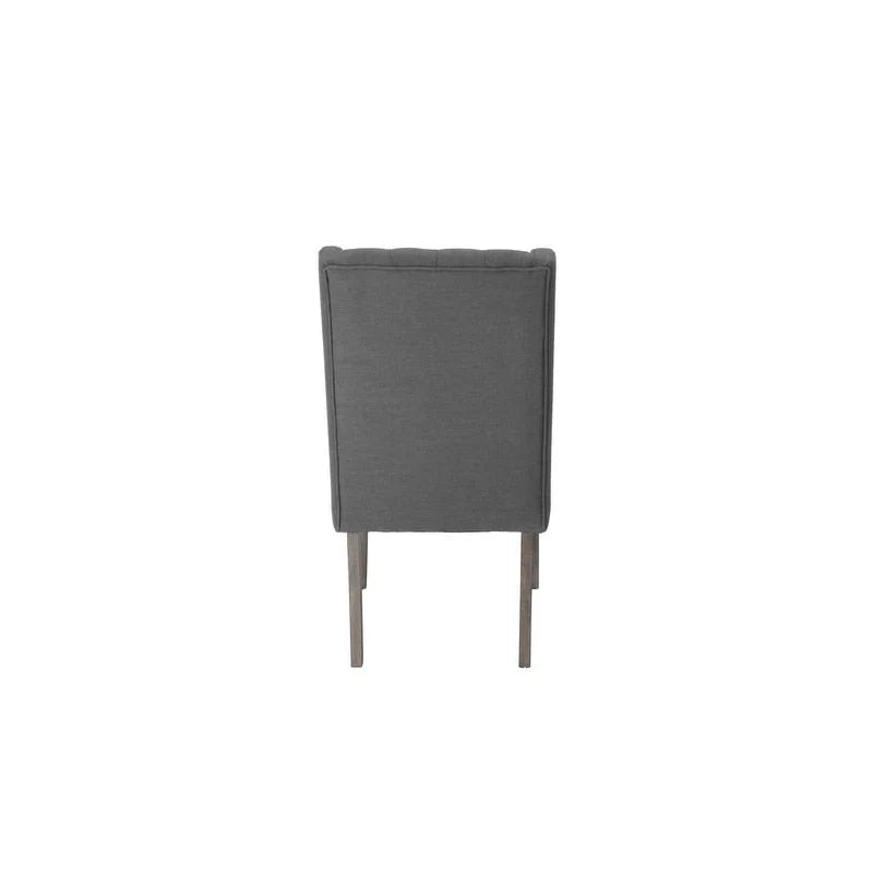 Set da pranzo rustico grigio allungabile Best Quality Furniture da 9 pezzi