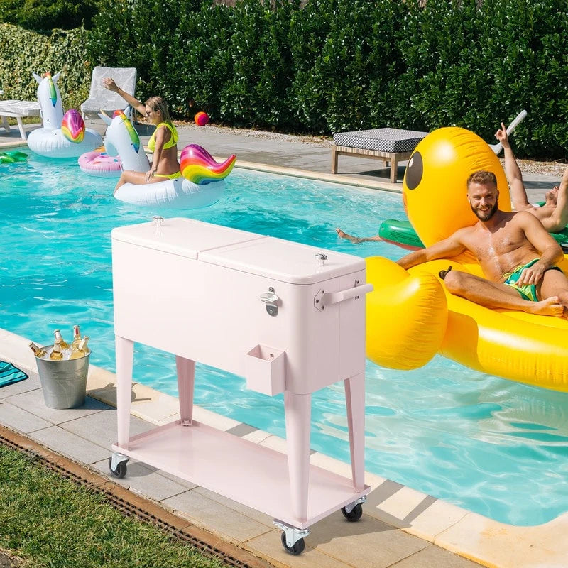 Glacière en fer avec revêtement pulvérisé de 80 QT et étagère