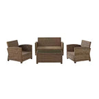Bradenton 4-delige loungeset van wicker voor buiten - Crosley