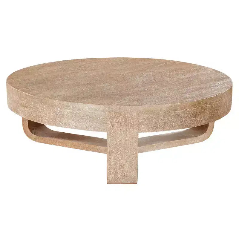 Tavolino da caffè rotondo Royal Hampton da 32" con piano e base a slitta aperta