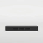 Meuble TV minimaliste avec tiroirs, console multimédia en bois massif avec placards, porte basculante, placage noyer, entièrement assemblée