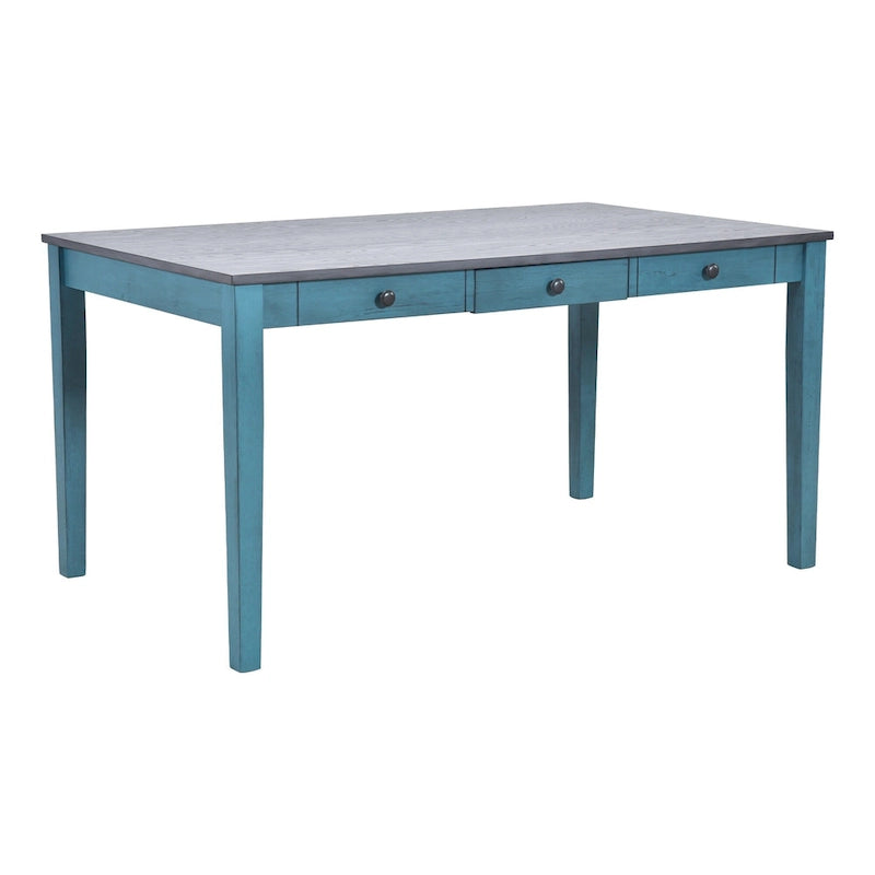 Set da pranzo in legno da 6 pezzi con 4 sedie e panca, tavolo con cassetto