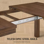 Set da pranzo moderno - tavolo da 80 + 6 sedie imbottite, struttura in legno massello, portata del tavolo di 400 lb, facile da montare