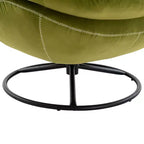 Okak Velvet Accent Chair with Ottoman,Modern Mid-Century Style Armless Living Room Chair,Soft Comfy Sitting Chair for TV Watching,Gaming