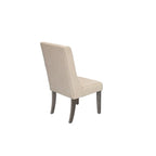 Set da pranzo rustico grigio allungabile Best Quality Furniture da 9 pezzi