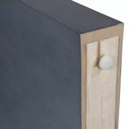 Table console rustique Whisen, table d’entrée et table d’appoint avec façade de tiroir cannelée