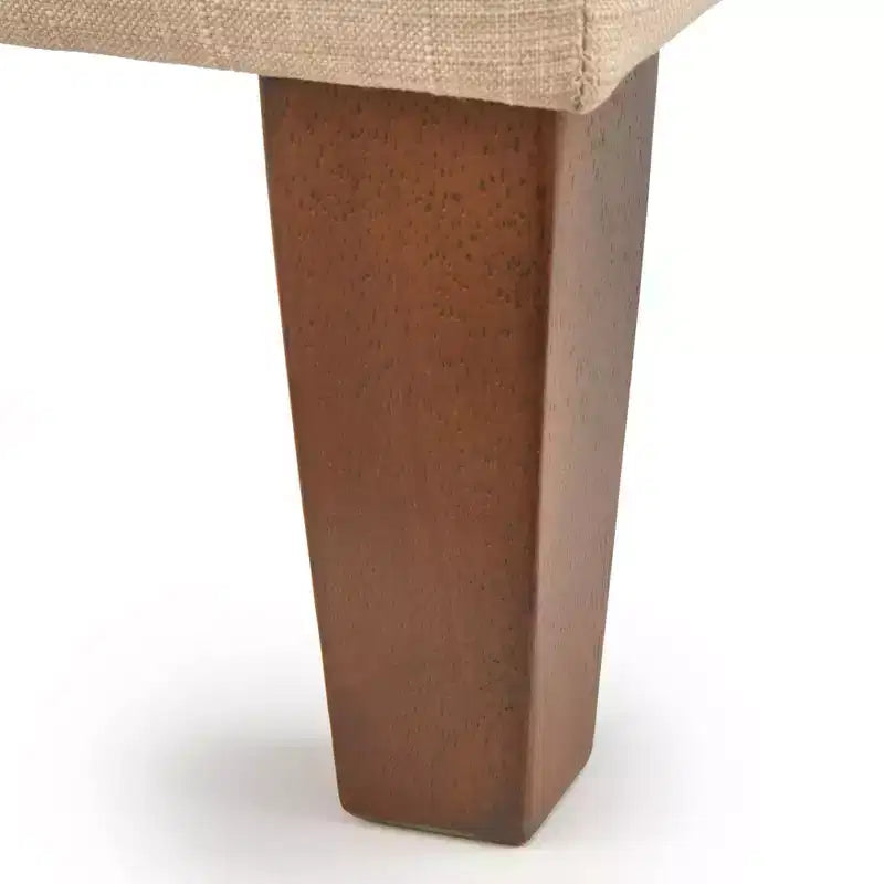 Set da pranzo Lifestorey Kerrington da 4 pezzi con banquette con schienale trapuntato, noce/crema: tessuto effetto lino, tavolo con base a piedistallo